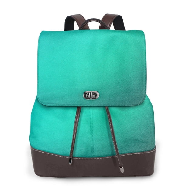 Fotbe Turquoise Light Blue Mochila Bolso con Estampado para Mujer, Mochila Antirrobo de Nylon Impermeable, Bolsa Ligera de Hombro