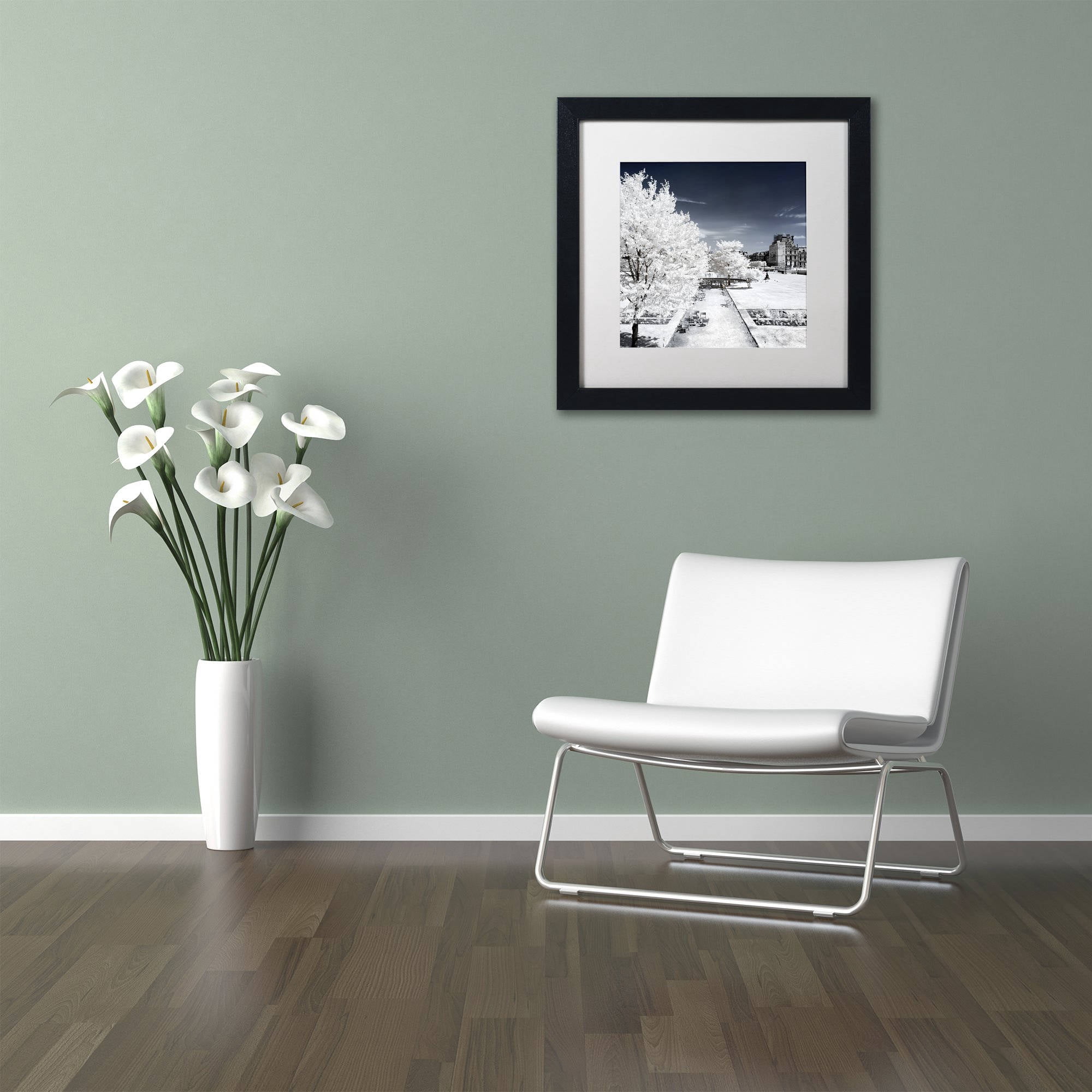 Trademark Fine Art "Another Look at Paris XVIII" Canvas Art by Philippe Hugonnard, White Matte, Black Frame