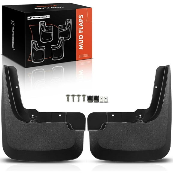A-Premium Set of 2-PC Front Mud Flaps Splash Guards Compatible with Chevrolet Silverado 1500 2019-2024 Pickup, Left & Right Mudguards Mudflaps, with Hardware Accessories (Not for Legacy Models)