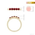 thumbnail image 5 of ANGARA Natural Half Eternity Five Stone Ruby Wedding Band in 14K Yellow Gold for Women (Size-2.8mm) | July Birthstone, Birthday, Anniversary, Jewelry Gift for Women | Natural Ruby Ring, 5 of 9