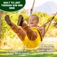 thumbnail image 5 of Acorn Adventures Toddler Swing Seat – Baby Bucket Swing for Outdoor Backyard & Porch, Adjustable Ropes, Easy Install, Weather-Resistant HDPE - Yellow, 5 of 7