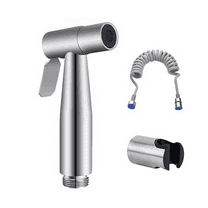 3-in-1 Handheld Stainless Steel Bidet Sprayer – High-Pressure Toilet Hose Kit for Personal Hygiene, Baby Bathing & Pet Cleaning, Durable & Eco-Friendly