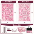 thumbnail image 4 of LOKHOM 9'x12' Pink Outdoor Rug Waterproof Reversible Plastic Straw Mat for Camping RV, Porch, Balcony, Backyard, 4 of 13
