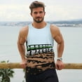 thumbnail image 6 of Qekee Tractor plowing a field Print Men's Workout Tank Tops,Sleeveless Muscle Gym Shirt Quick Dry, Men's Gym Training Athletic Workout Shirts -Medium, 6 of 7