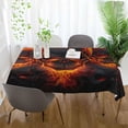thumbnail image 6 of Fire Skulls Rectangle Tablecloth Waterproof Polyester Table Clothative Stain Resistant & Wrinkle Resistant Washable Table Cover for Dining Table/Party/Camping 60x60 Inch Decor Gift, 6 of 7