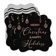 thumbnail image 3 of Inkdotpot Pack Of 50 Real Rose Gold Foil Bracket Shape Paper Tags Merry Christmas & Happy Text Favor Hang Tags, 3 of 7
