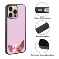 thumbnail image 2 of WIRESTER Shockproof Soft Rubber Cover Case for Apple iPhone 16 Pro Max 6.9" 2024, Baby Pig On Thistle Background, 2 of 5