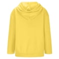 thumbnail image 3 of Lumtrix Girls Zip Up Hoodies Teen Fleece Full-Zip Sweatshirts Jacket Soft Casual Fall Winter Preppy Teens Hoodie With Pocket Yellow 150, 3 of 3