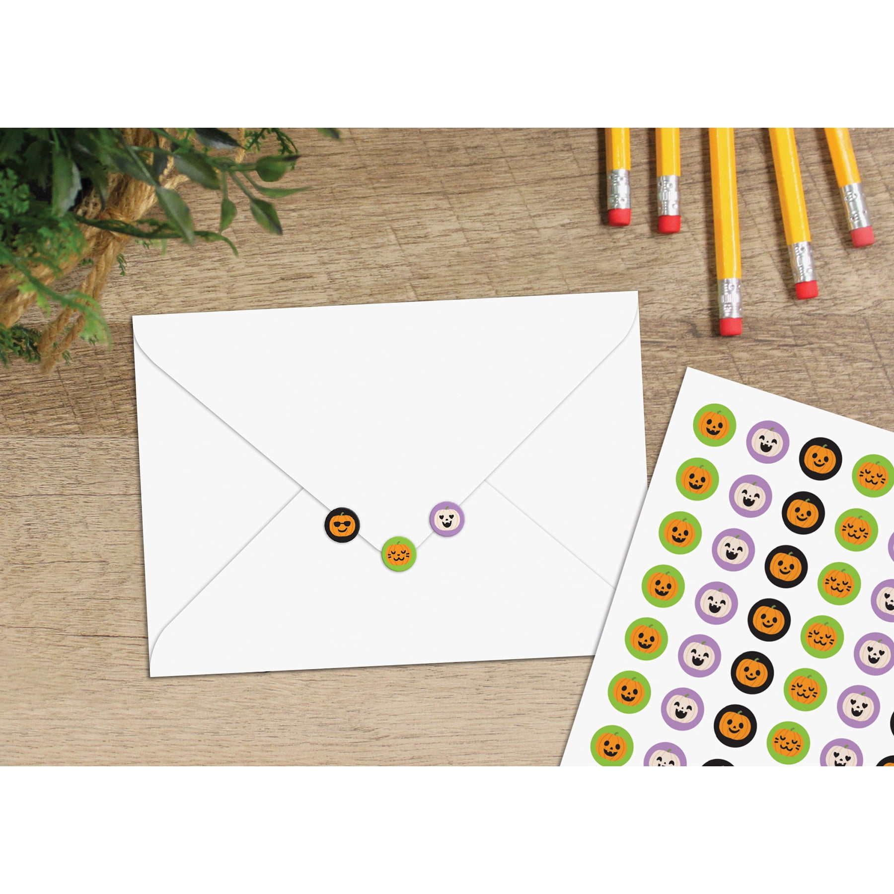 Teacher Created Resources Halloween Pumpkins Mini Stickers, 378 Per Pack, 12 Packs