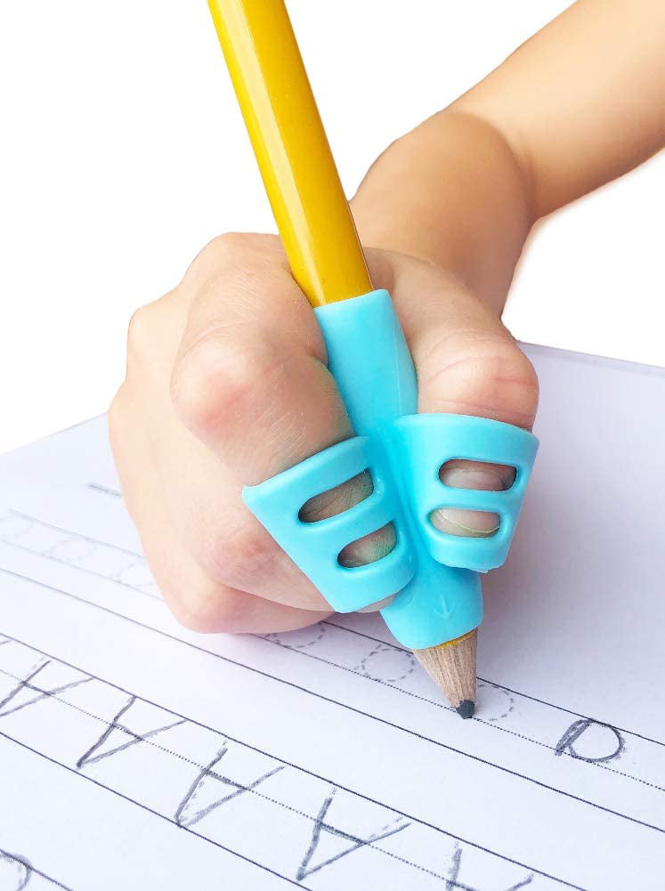 1Pc 2/3-finger Grip Silicone Baby Pen Pencil Holder Help Kid Learn Writing Tools 