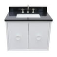 thumbnail image 6 of Bellaterra Home 31" Single wall mount vanity in White finish top with Black galaxy and rectangle sink, 6 of 8