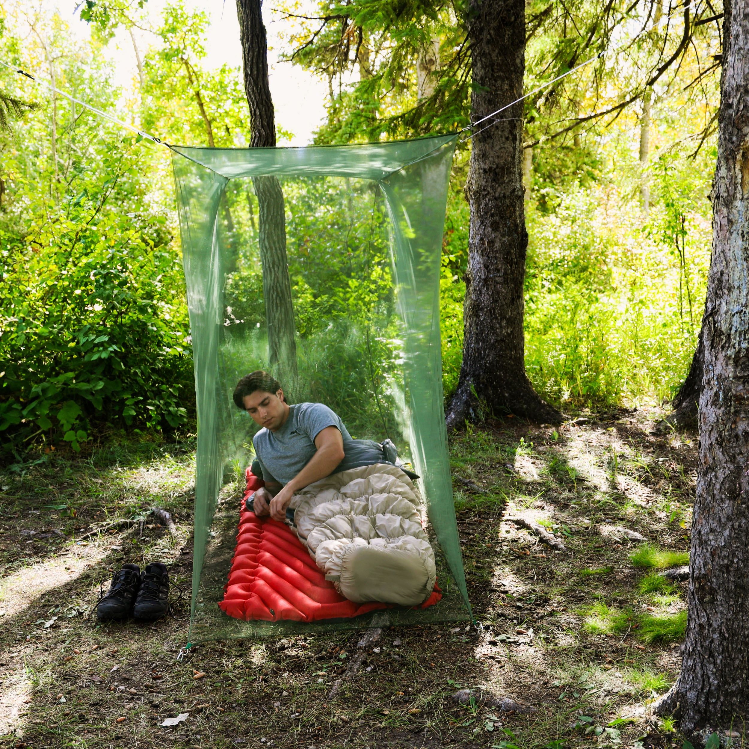 Coghlan's Rectangular Mosquito Net Green , L-78" x W-32" x H-59" Polyester Mesh  Insect Protection