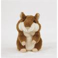 thumbnail image 5 of Happon Talking Hamster, 1 Pack Interactive Stuffed Plush Animal Talking Toy Cute Sound Effects with Repeats Your Said Voice, Best Buddy for Kids Gift Age 3+ (Brown), 5 of 5