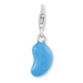 thumbnail image 1 of 925 Sterling Silver Blue Jelly Bean Necklace Pendant Charm Food Drink, 1 of 5