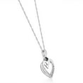 thumbnail image 3 of Pompeii Diamond Sapphire Heart Pendant 1/6cttw 10k White Gold 3/4" Tall (G/H,I1-I2), 3 of 6
