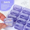 thumbnail image 2 of MEDca 31-Day Pill Organizer with Planner, White Tray & Purple Removable Pods, 2 of 9