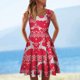 thumbnail image 2 of Vestido sin Mangas Fridja para Mujer Verano Cuello Redondo Estampado Navideño, 2 of 5