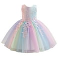 thumbnail image 1 of Tween Girls' Dresses Rainbow Candy Rainbow Carnival Dance Dress Robe Fille Size 11-12T, 1 of 8