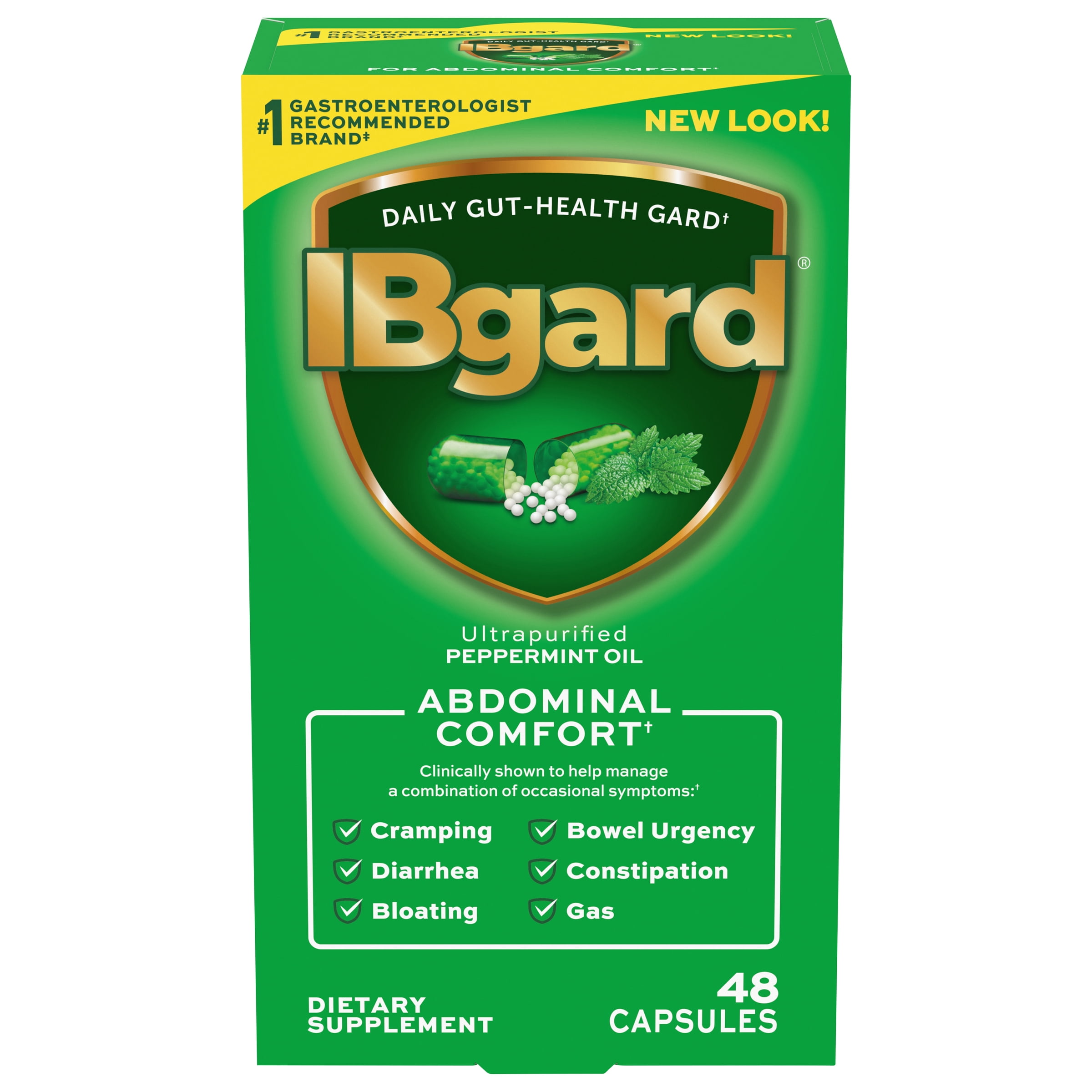 IBgard Daily Gut Health Support Dietary Supplement, 48 Capsules