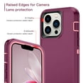 thumbnail image 2 of I-HONVA Compatible with iPhone 13 Pro Max Case,3-Layer Military Grade Drop Protection Anti-Slip Bumper Rugged Shockproof Dustproof Protection 6.7 inch Phone Case,Purple Pink, 2 of 7