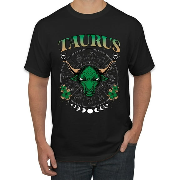 Wild Bobby Taurus the Bull, Earth Sign April 19 May 20, Constellations Horoscope Zodiac Birthday Birth Month Stone Gift for Men Women Tee