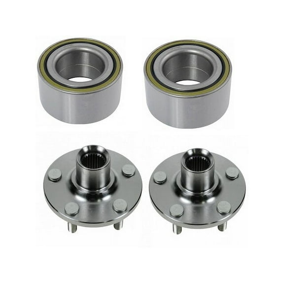 Front Wheel Hub and Bearing Kit 4 Piece - Compatible with 2002 - 2005 Dodge Neon 2003 2004