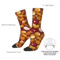 thumbnail image 4 of Hirioo Almond Nuts Pattern Adult Middle Tube Socks Breathable Sock Non-Pilling,Contrasting Color Design, 4 of 6