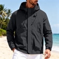 thumbnail image 2 of Men's Lightweight Windbreaker Jacket Outdoor Hiking Mountaineering Cycling Running Work Coat Shell 100% Polyester Windproof Water Repellent Casual Travel Duty Gear | JASKFLY,Black M, 2 of 9