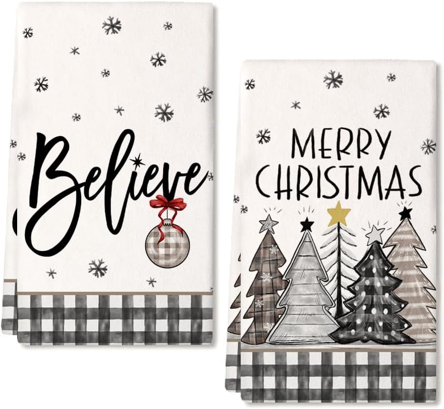 ARKENY Juego De 2 Paños De Cocina De Navidad Para