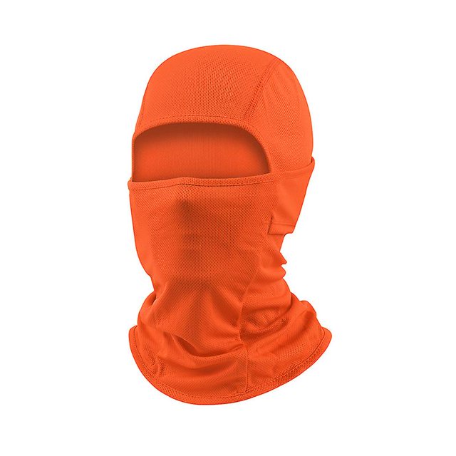 Máscara facial con protección UV para hombres y mujeres, parasol táctico ligero para esquí y motocicleta, color naranja