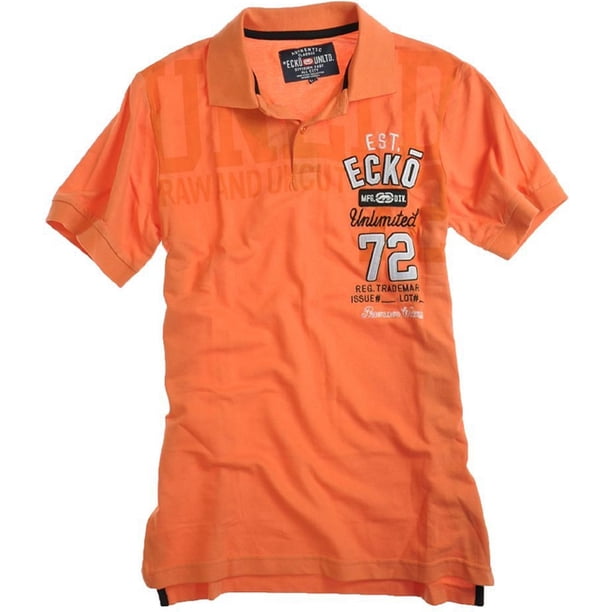 Ecko Unltd. Polo de rugby Better T1 para hombre, naranja, extragrande