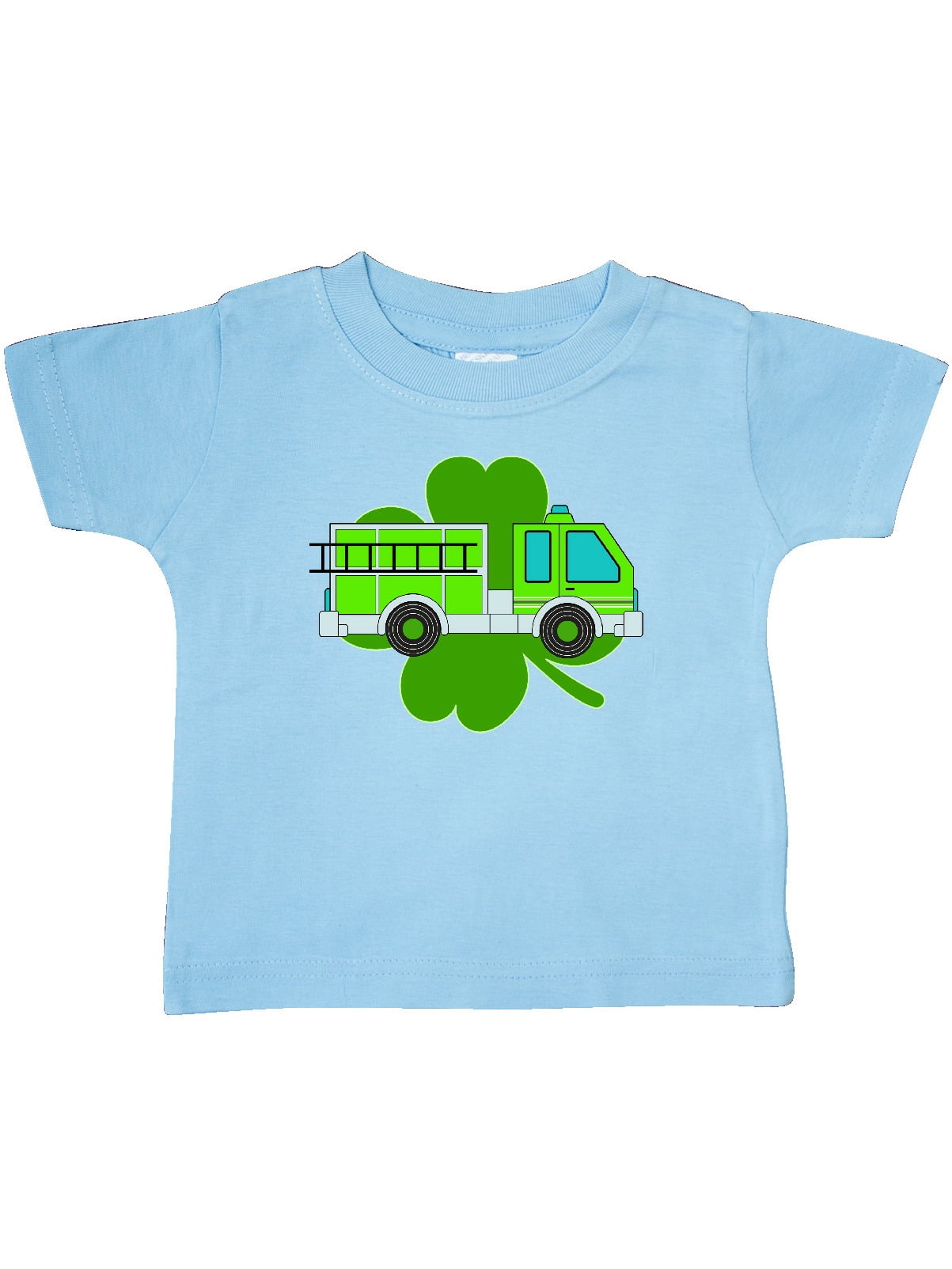 Clover Infant T Shirt Uni Light Blue, Green And Blue Lights On Fire Truck