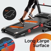4.5HP Folding Treadmill for Home with 15 Levels Auto Incline, 300LB Capacity, 10MPH Speed Controls, App Control, New Version, Black