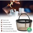 thumbnail image 2 of Filtre Réutilisable 4 Tasses avec Fond en Maille Compatible avec Cafetière et Brasseur - Remplacement Permanent pour Filtres Mr Coffee Style Panier Doré Lot de 1, 2 of 5