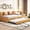 Yellow, variant on Cozy Linen Backrest - Upholstered Twin Daybed with Trundle for Couples