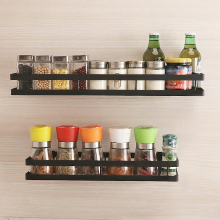 Single Tier Wall Mounted Storage Rack Stainless Steel Spice Rack