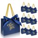 thumbnail image 1 of EQOREIIN Paquete de 30 Bolsas Peque&ntilde;as de Regalo de Agradecimiento con Asas 14 x 6.1 x 11.9 cm Mini Bolsas de Regalo Azul Marino con Cinta de Lazo Bolsa Peque&ntilde;a de Obsequios a Gr, 1 of 6