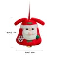 thumbnail image 2 of Velvet Christmas Ornaments Felt Santa Claus Hanging Ornament with Snowflake Pattern Christmas Tree Decoration Handmade Soft Plush Design F One Size, 2 of 4