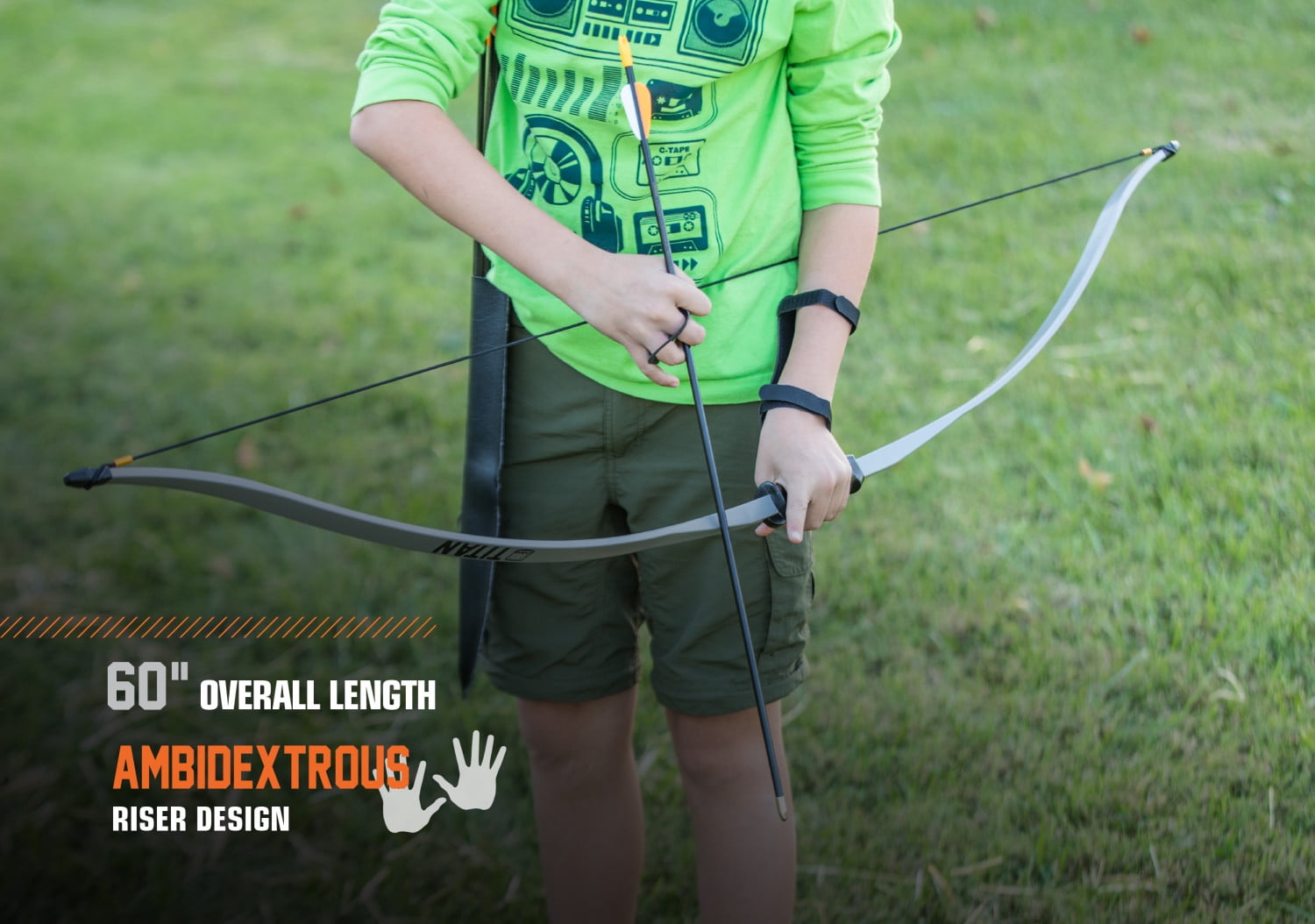 Bear 60" Bear Titan Youth Bow Set Gray