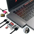 thumbnail image 2 of PVCS Double USB -Type-C To 4K HDMI 2 USB 3.0 SD/TF Card Reader 2 Type C 7 In 2 Hub Adapter, 2 of 5