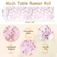 thumbnail image 2 of Caminito de mesa rosa Uxcell, 11" x 9 pies, decoración de malla metálica con lentejuelas, 2 of 6