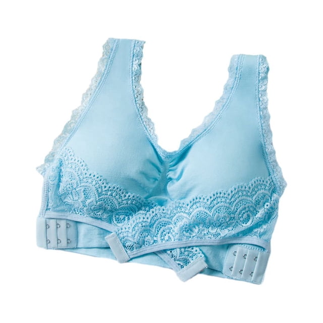 Sujetador push-up Qarigey de poliéster para mujer Bralette talla grande azul 1 L