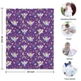 thumbnail image 4 of Purple Fairy Unicorn Pattern Blanket,Comfortable Soft Flannel Throw Blanket,All Season,Warm Lightweight Blankets for Sofa Bed Couch Living Room Chair,30"x40", 4 of 4