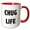 Red/White, variant on 3drose, Chug Life, 11oz Two-tone Blue Mug