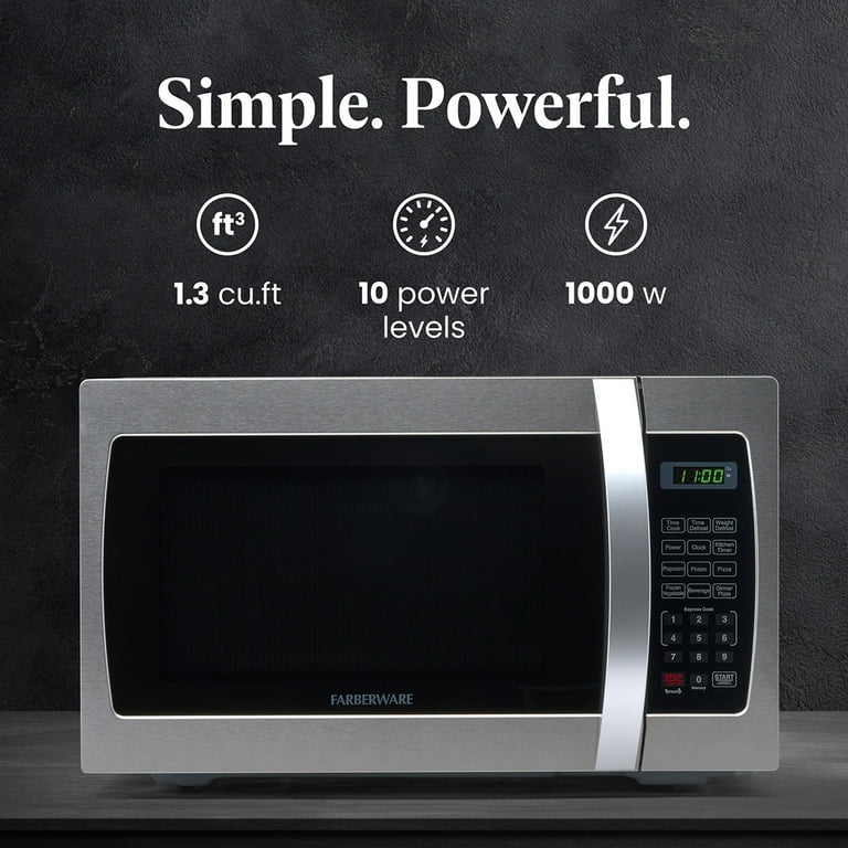 Farberware Countertop Microwave 1000 Watts 1.3 cu ft Microwave