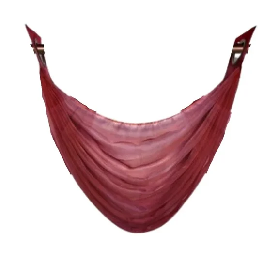 Gorgeous Home Linen K36 Elegant Voile Sheer Waterfall Swag Valance with Bronze Grommets, 36" x 16", 1-Piece Burgundy