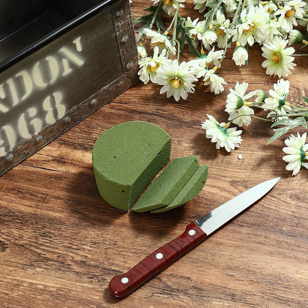 15 PCS Floral Foam, Green Block for Artificial Flowers, Round Wet & Dry Foam Bricks, Florist Foam for Flower Arrangements