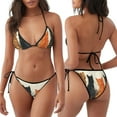 thumbnail image 3 of Lsque Four Cats Watching Rain Pattern Women Two Piece Swimsuit Sexy Swimwear Halter String Triangle Bikini Sets, 3 of 6