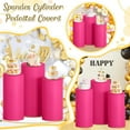 thumbnail image 4 of ABPETE Cylinder Covers Set of 3 Hot Pink Pedestal Cover Round Spandex Pedestal for Parties Plinth Covers Cylinder Cake Stand Cover Pink Cylinder Cover for Party Wedding Ceremony Decorations, 4 of 13