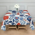 thumbnail image 3 of Pioneer Flower Floral Print Pattern Square Tablecloth,Waterproof Square Table Cover,Wipeable Spillproof Washable Table Cover for Home Kitchen Party Decor 42"X42"(107x107cm), 3 of 6